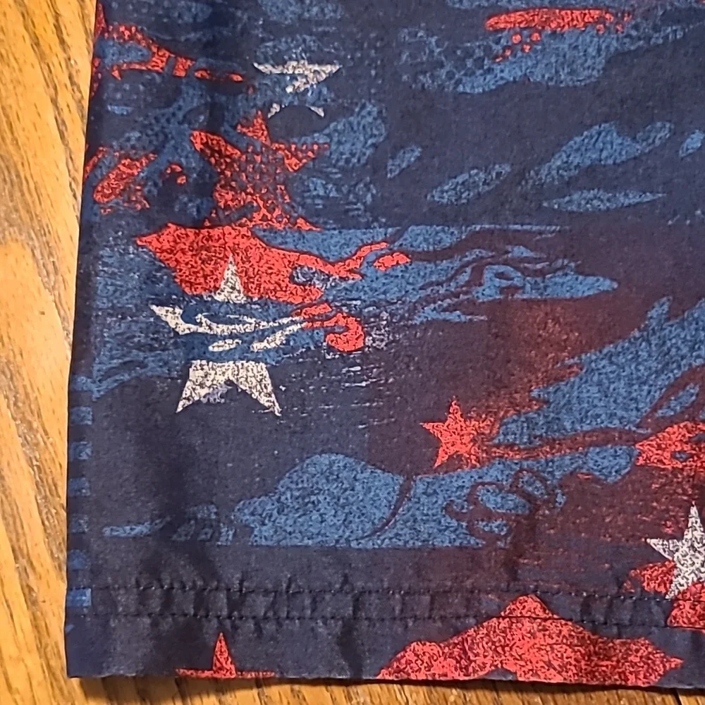 Under Armour Blue Camoflauge Swim Trunks Wirh Rwd Stars- Boy's XL
